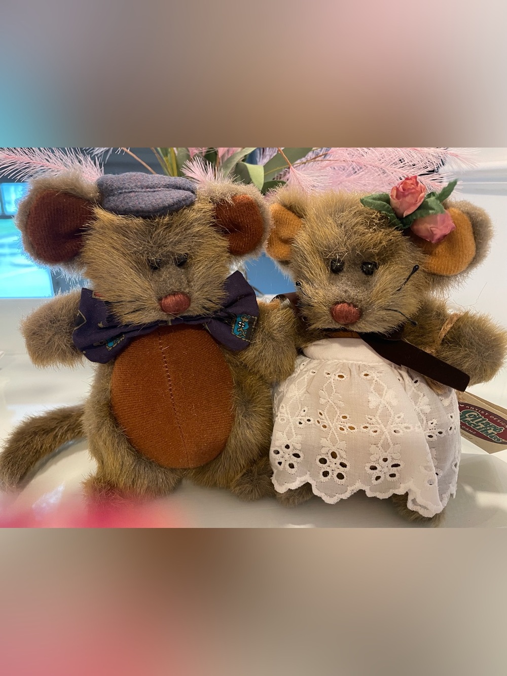 Collectible Bride & Groom Plush 6.5"x4"